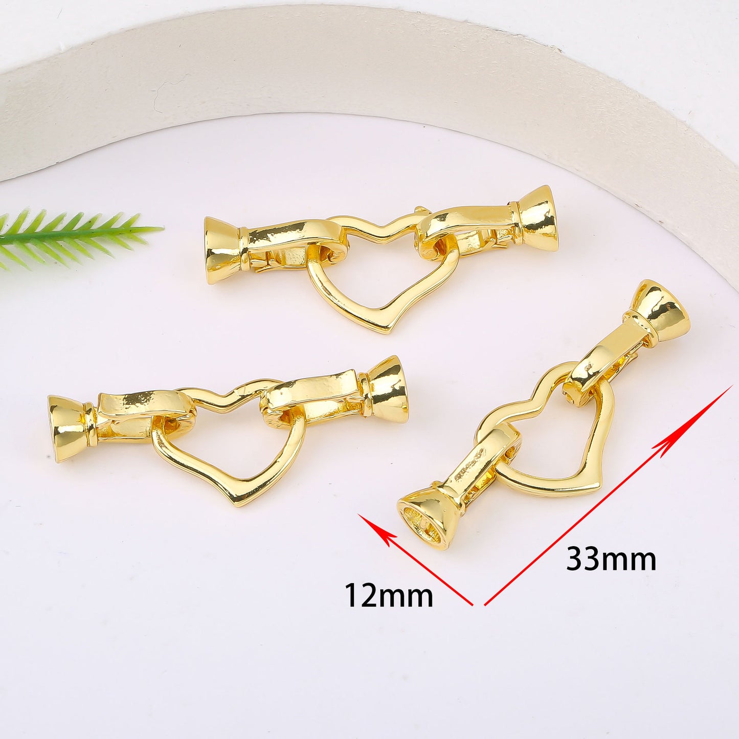 18K Gold Plated Necklace End Clasp, Tarnish Resistant Closure Connector, DIY Jewelry Findings for Necklace or Bracelet Making
