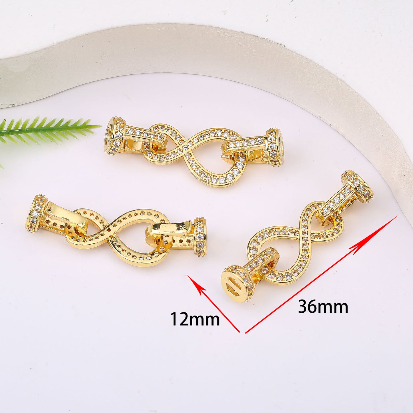 18K Gold Plated Necklace End Clasp, Tarnish Resistant Closure Connector, DIY Jewelry Findings for Necklace or Bracelet Making