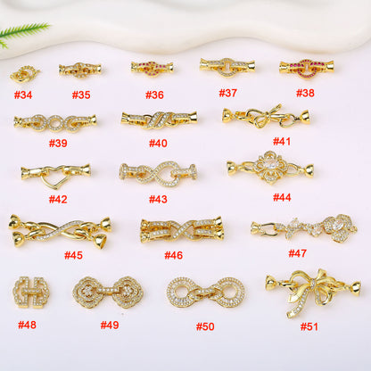 18K Gold Plated Necklace End Clasp, Tarnish Resistant Closure Connector, DIY Jewelry Findings for Necklace or Bracelet Making