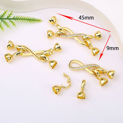 18K Gold Plated Necklace End Clasp, Tarnish Resistant Closure Connector, DIY Jewelry Findings for Necklace or Bracelet Making