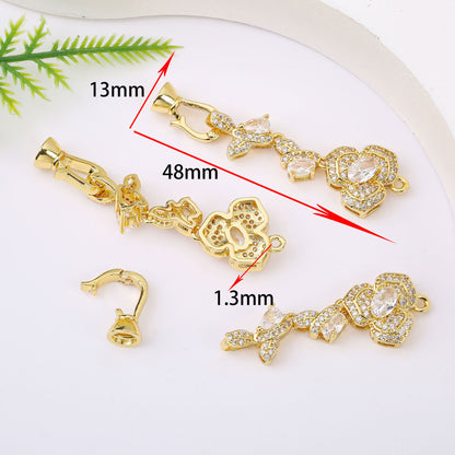 18K Gold Plated Necklace End Clasp, Tarnish Resistant Closure Connector, DIY Jewelry Findings for Necklace or Bracelet Making