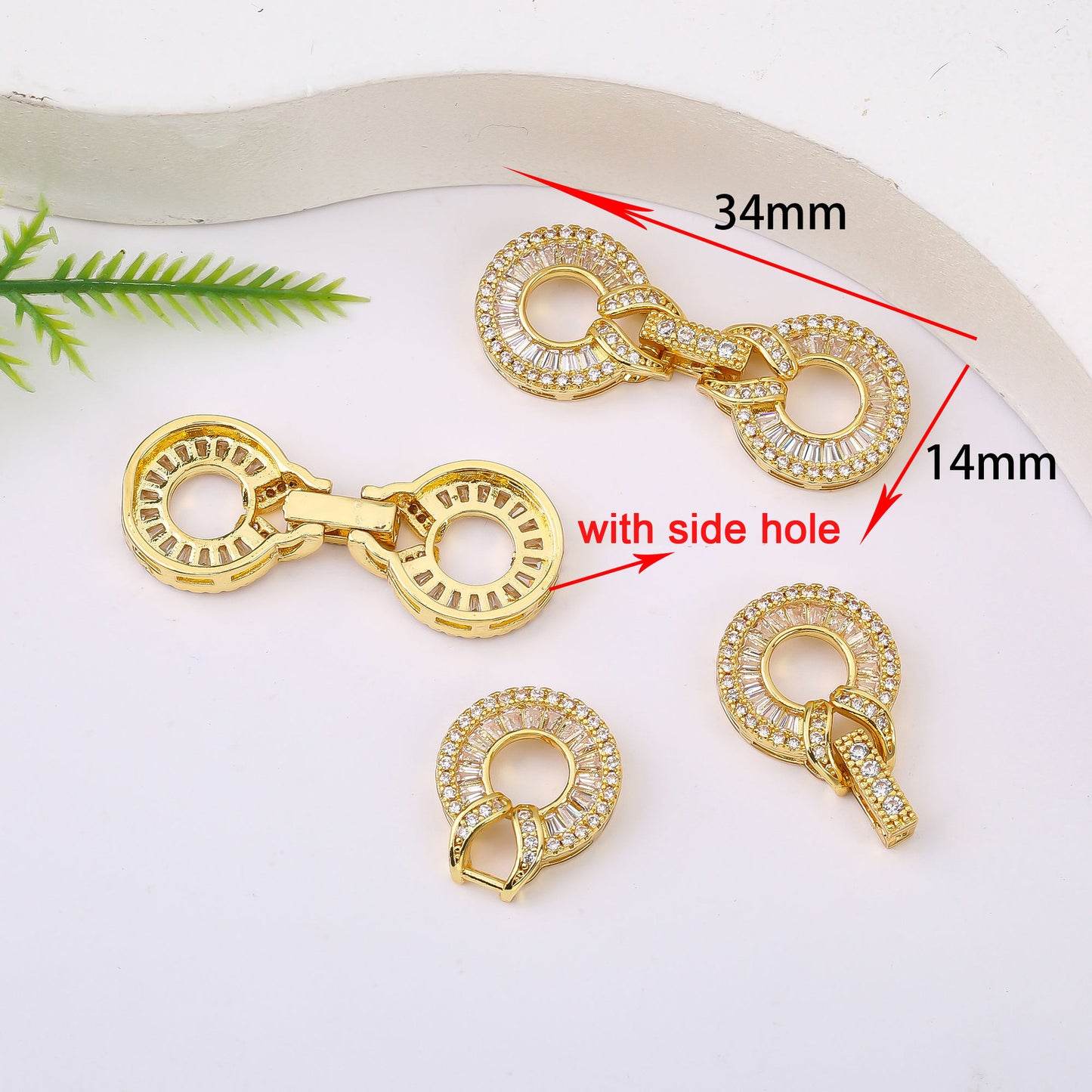 18K Gold Plated Necklace End Clasp, Tarnish Resistant Closure Connector, DIY Jewelry Findings for Necklace or Bracelet Making