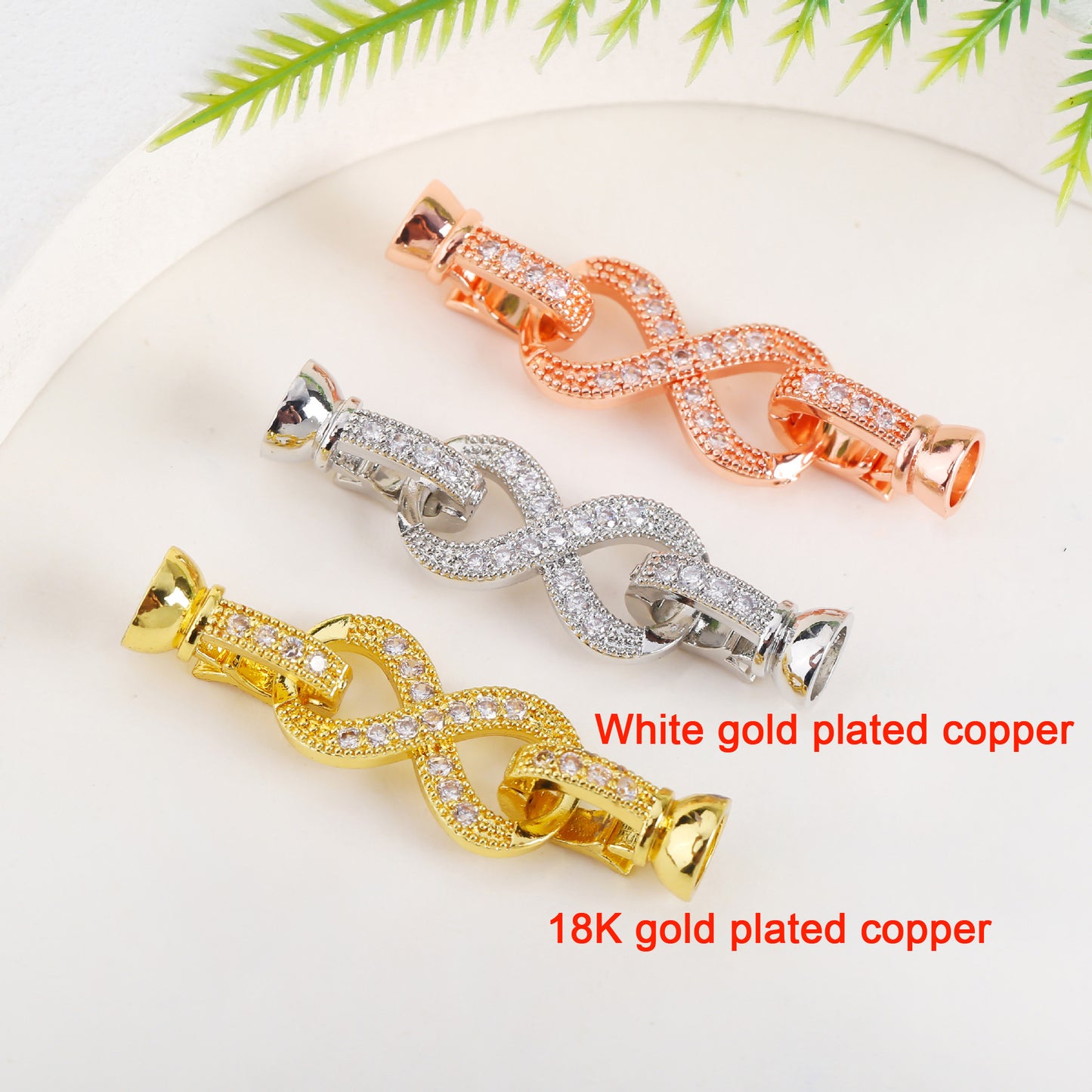 18K Gold Plated Necklace End Clasp, Tarnish Resistant Closure Connector, DIY Jewelry Findings for Necklace or Bracelet Making