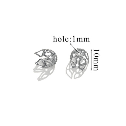 100PCS Stainless Steel Petal Bead Caps & Flower Cups - 18K Vacuum Plated Jewelry Spacer Parts ﻿