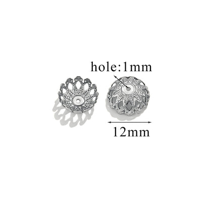 100PCS Stainless Steel Petal Bead Caps & Flower Cups - 18K Vacuum Plated Jewelry Spacer Parts ﻿