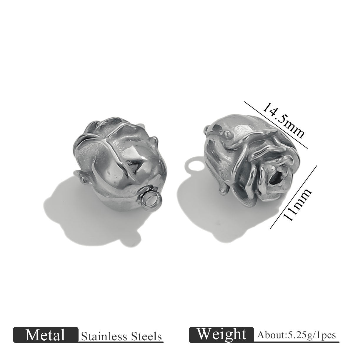 Stainless Steel Rose Flower Pendants, DIY Jewelry Charms for Necklaces & Earrings, Handcraft Accessories for Jewelry Making