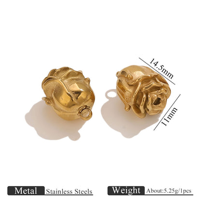 Stainless Steel Rose Flower Pendants, DIY Jewelry Charms for Necklaces & Earrings, Handcraft Accessories for Jewelry Making