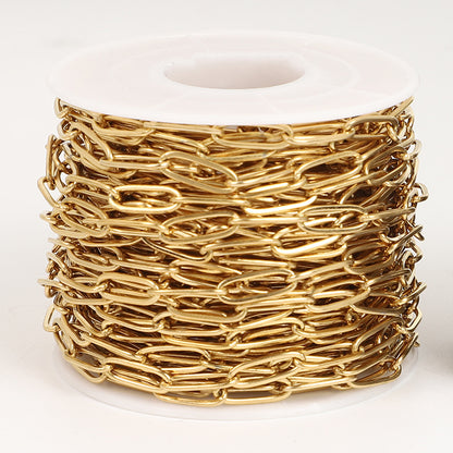 2 Meters Stainless Steel Paperclip Chain for Jewelry DIY