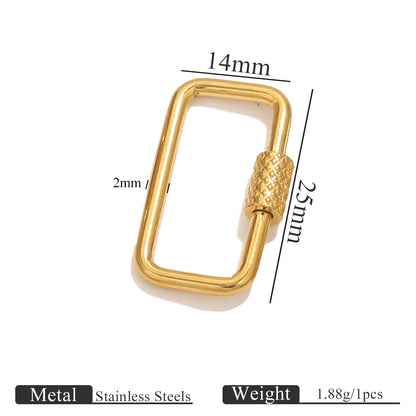 Stainless Steel Vacuum Plated Jewelry Clasp - Screw-On Closure for Bracelets, Necklaces & Beaded Bracelets | Durable & Easy to Use