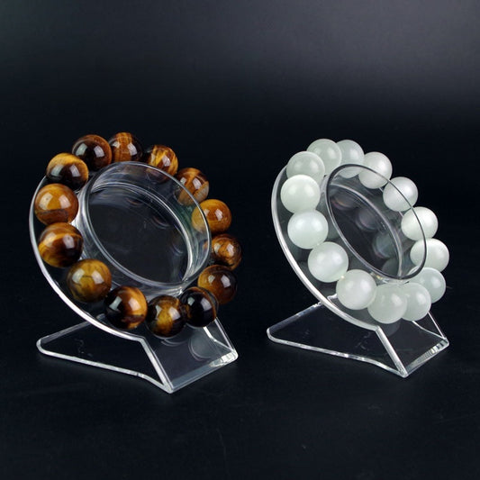 Acrylic Bracelet Display Stand, Clear Bangle Holder Organizer, Jewelry Showcase Rack for Craft Fair, Store Counter, Retail Display