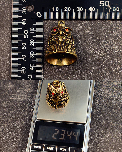 Vintage Brass Owl Bell, Handcrafted Charm, Perfect for Wind Chimes & Jewelry Making