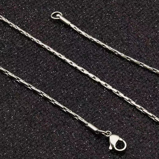 Stainless Steel Cross Hammer Round Chain - Titanium Steel Men's Bracelet & Necklace, Stylish Trendy Fashion Accessories for DIY