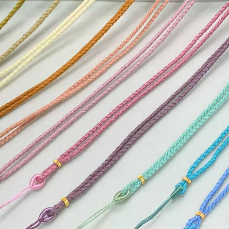 2mm Solid Color Dragon Scale Cotton Cord Pendant Necklace Rope