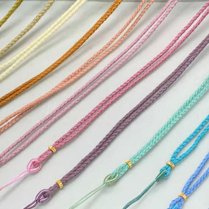 2mm Solid Color Dragon Scale Cotton Cord Pendant Necklace Rope
