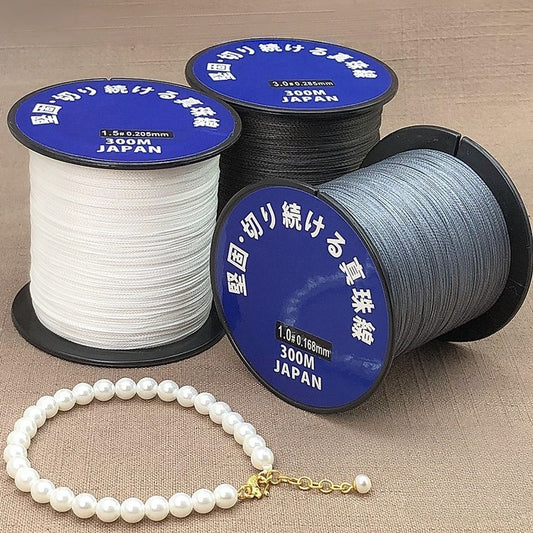Premium  High‑Strength Japanese Pearl Thread, Durable Stringing Cord for Pearl Necklace Repair