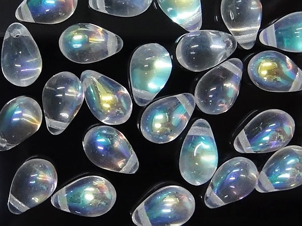 10PCS Czech Glass Beads 6*9mm | Horizontal Hole Water Drop Shape for Jewelry Making