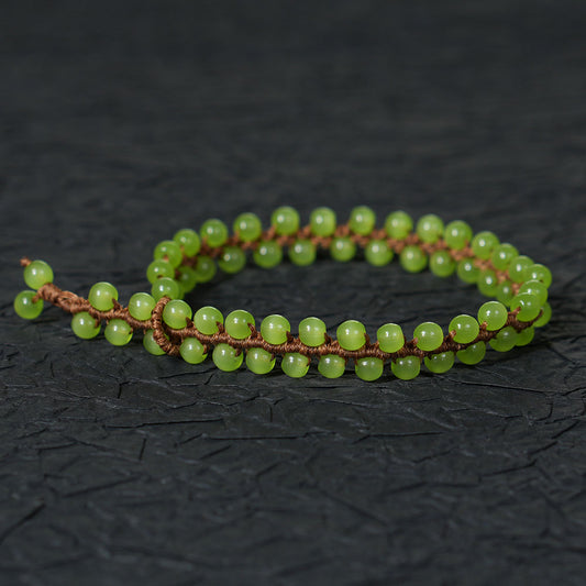Handmade Beaded Grape Bracelet, DIY Woven Fruit Jewelry, Cute Boho Bracelet for Women, Unique Handmade Gift