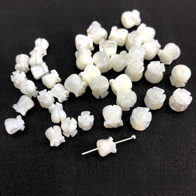 6mm , 8mm Mother of Pearl Lily of the Vally beads