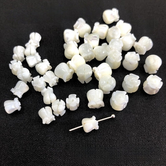 6mm , 8mm Mother of Pearl Lily of the Vally beads