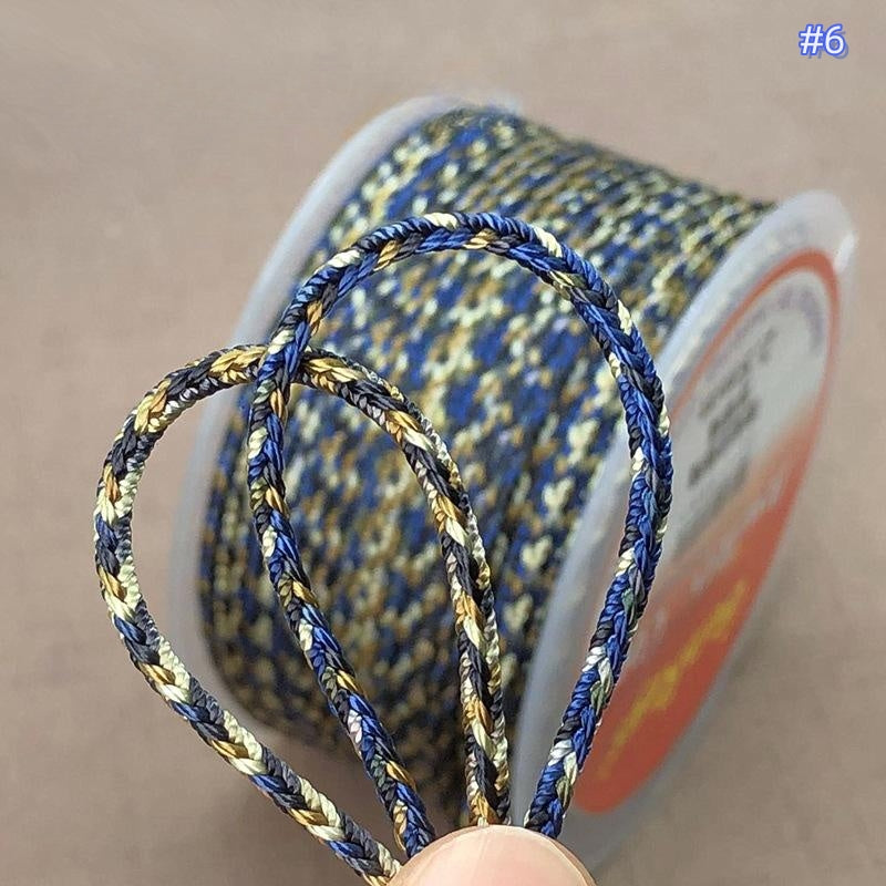 2.5mm Handwoven Gradient Lucky Knot Cord for Jade Pendant, Bracelet, Necklace, Adjustable Colorful String for DIY Jewelry-10 Meters