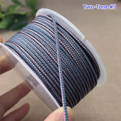 2.5mm Lucky Knot Braided Cord for Jade Pendant, Adjustable Necklace/Bracelet String, Single or Dual Color, DIY Jewelry Supplies