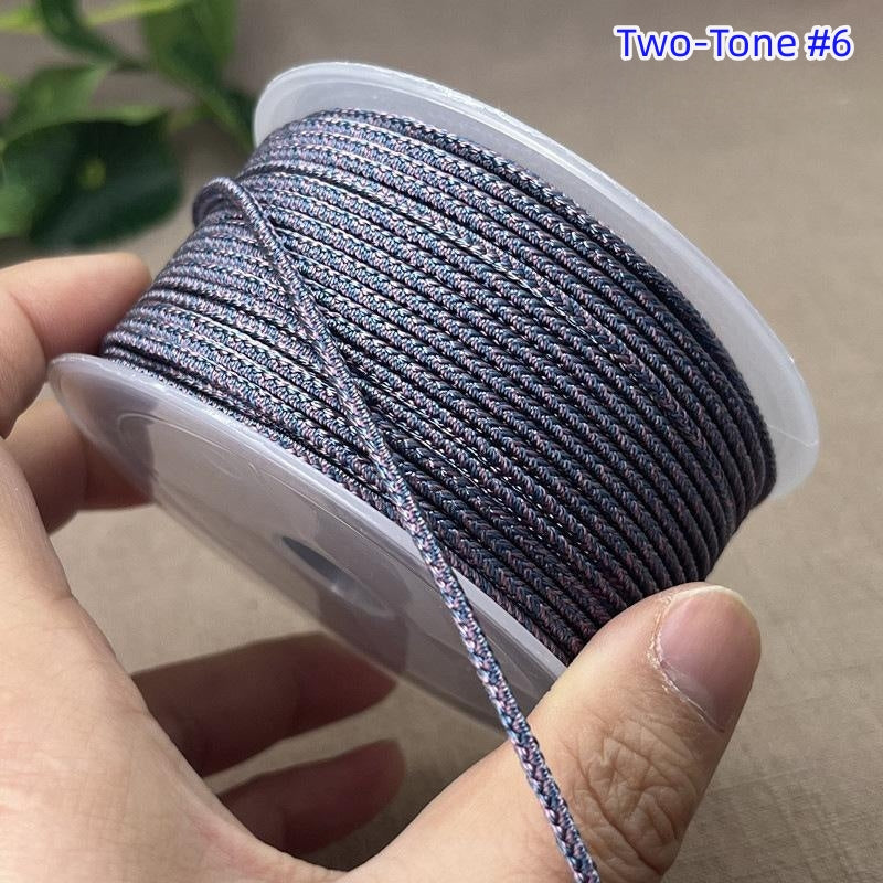 2.5mm Lucky Knot Braided Cord for Jade Pendant, Adjustable Necklace/Bracelet String, Single or Dual Color, DIY Jewelry Supplies