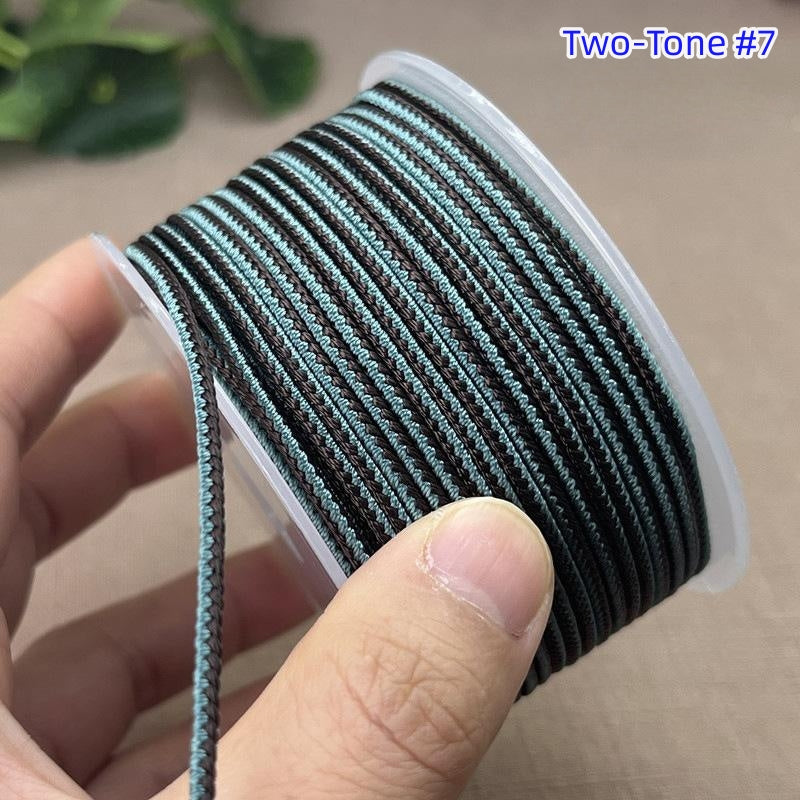 2.5mm Lucky Knot Braided Cord for Jade Pendant, Adjustable Necklace/Bracelet String, Single or Dual Color, DIY Jewelry Supplies