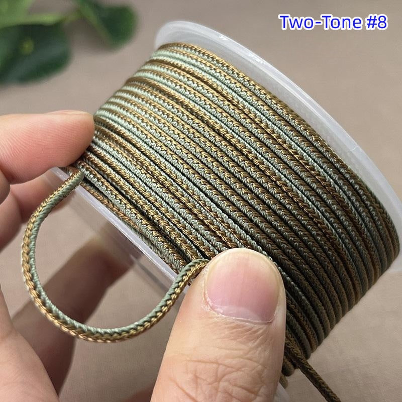 2.5mm Lucky Knot Braided Cord for Jade Pendant, Adjustable Necklace/Bracelet String, Single or Dual Color, DIY Jewelry Supplies