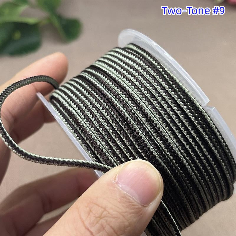 2.5mm Lucky Knot Braided Cord for Jade Pendant, Adjustable Necklace/Bracelet String, Single or Dual Color, DIY Jewelry Supplies