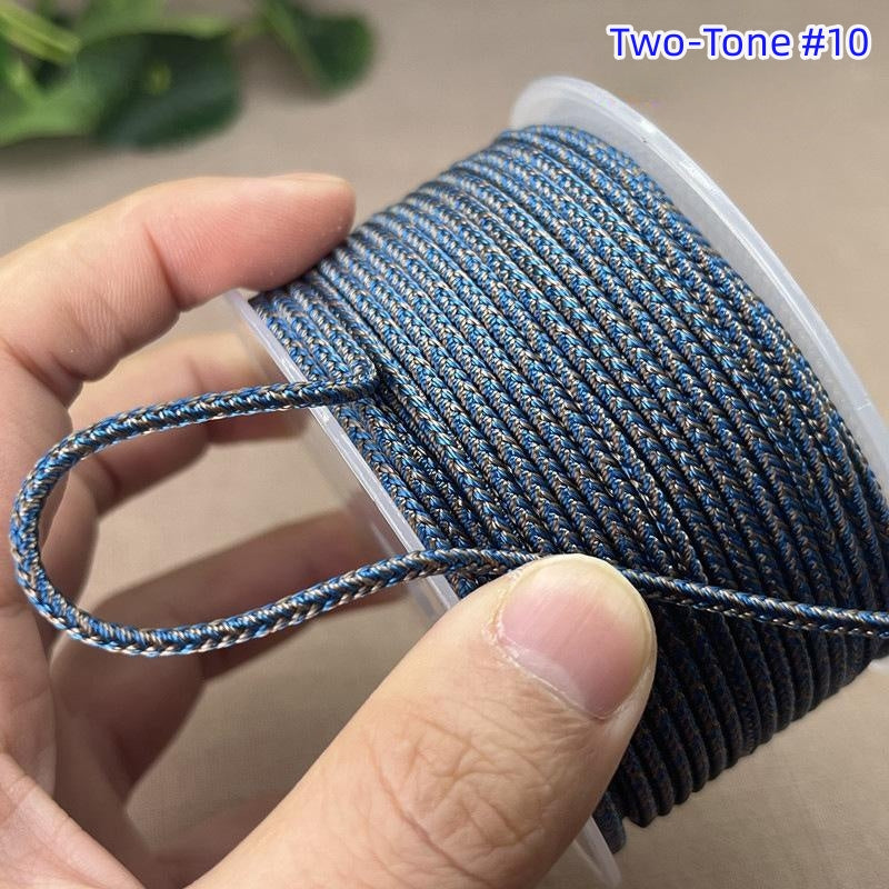 2.5mm Lucky Knot Braided Cord for Jade Pendant, Adjustable Necklace/Bracelet String, Single or Dual Color, DIY Jewelry Supplies