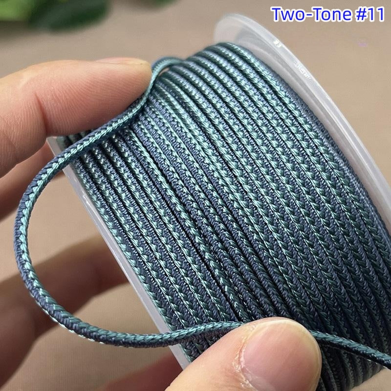 2.5mm Lucky Knot Braided Cord for Jade Pendant, Adjustable Necklace/Bracelet String, Single or Dual Color, DIY Jewelry Supplies