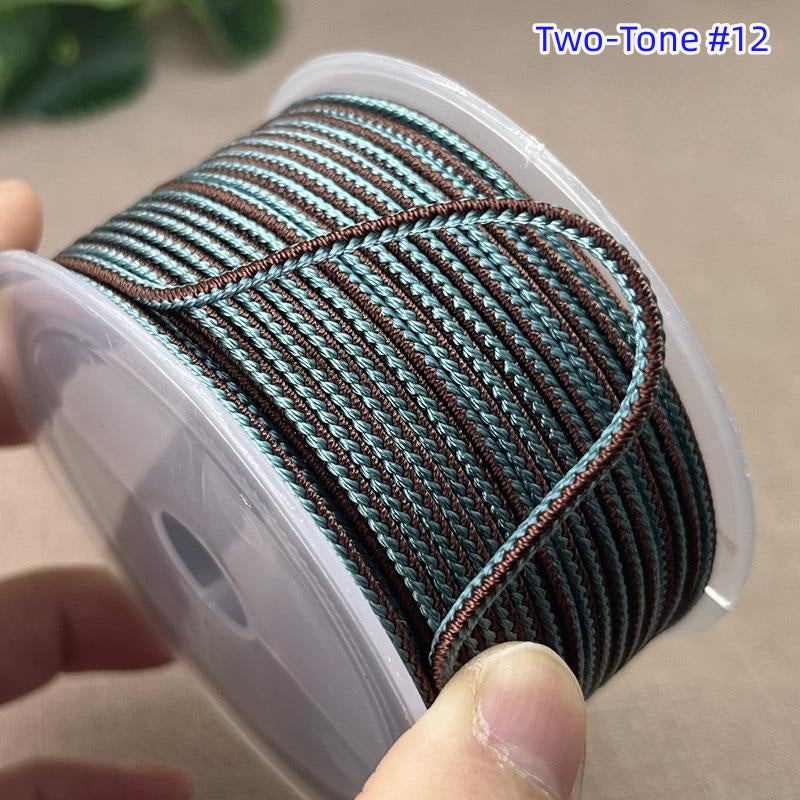 2.5mm Lucky Knot Braided Cord for Jade Pendant, Adjustable Necklace/Bracelet String, Single or Dual Color, DIY Jewelry Supplies