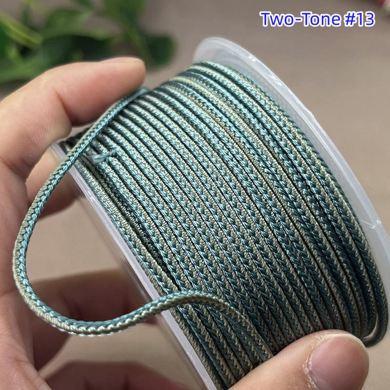 2.5mm Lucky Knot Braided Cord for Jade Pendant, Adjustable Necklace/Bracelet String, Single or Dual Color, DIY Jewelry Supplies