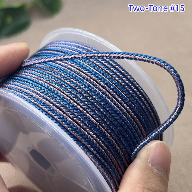 2.5mm Lucky Knot Braided Cord for Jade Pendant, Adjustable Necklace/Bracelet String, Single or Dual Color, DIY Jewelry Supplies