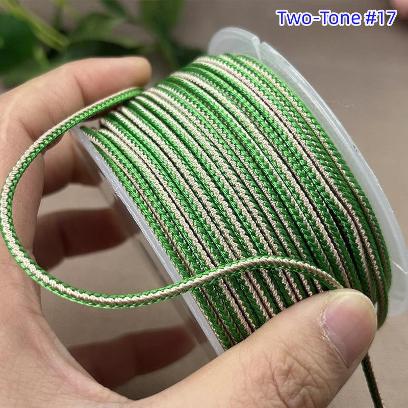 2.5mm Lucky Knot Braided Cord for Jade Pendant, Adjustable Necklace/Bracelet String, Single or Dual Color, DIY Jewelry Supplies