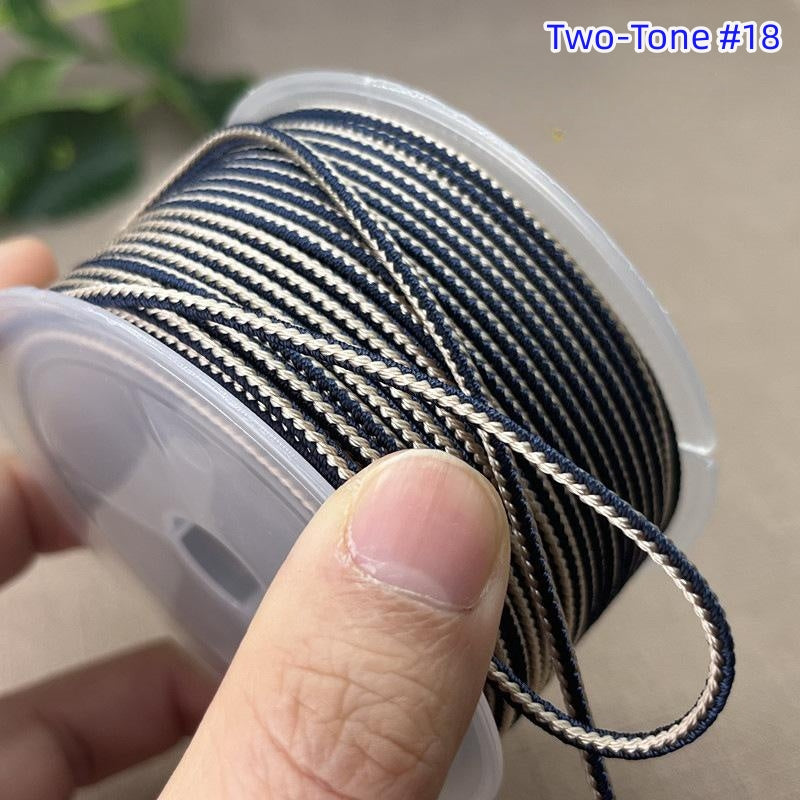 2.5mm Lucky Knot Braided Cord for Jade Pendant, Adjustable Necklace/Bracelet String, Single or Dual Color, DIY Jewelry Supplies