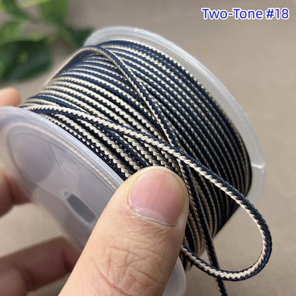 2.5mm Lucky Knot Braided Cord for Jade Pendant, Adjustable Necklace/Bracelet String, Single or Dual Color, DIY Jewelry Supplies