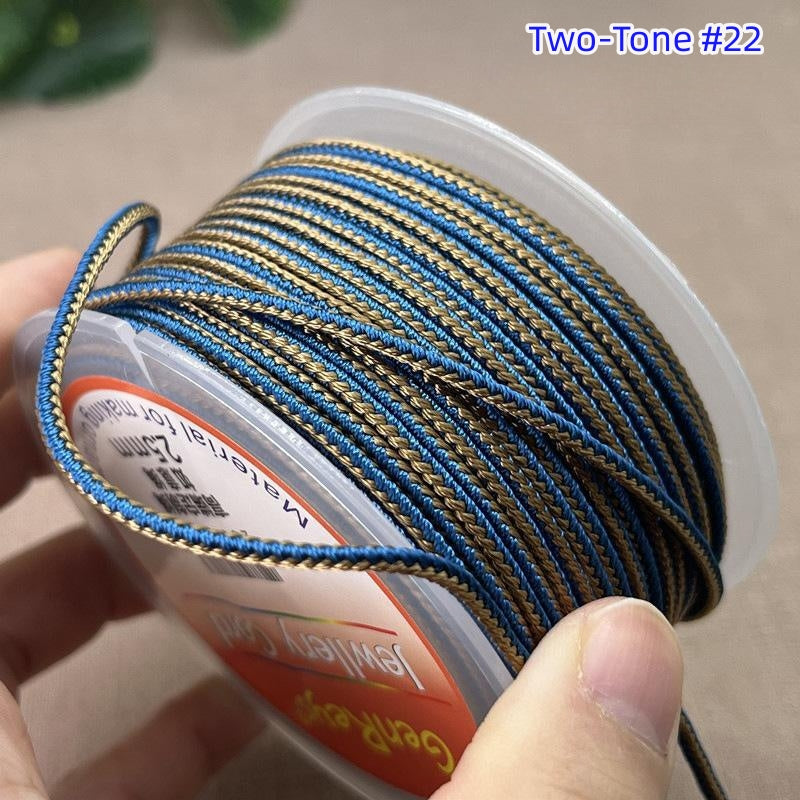 2.5mm Lucky Knot Braided Cord for Jade Pendant, Adjustable Necklace/Bracelet String, Single or Dual Color, DIY Jewelry Supplies