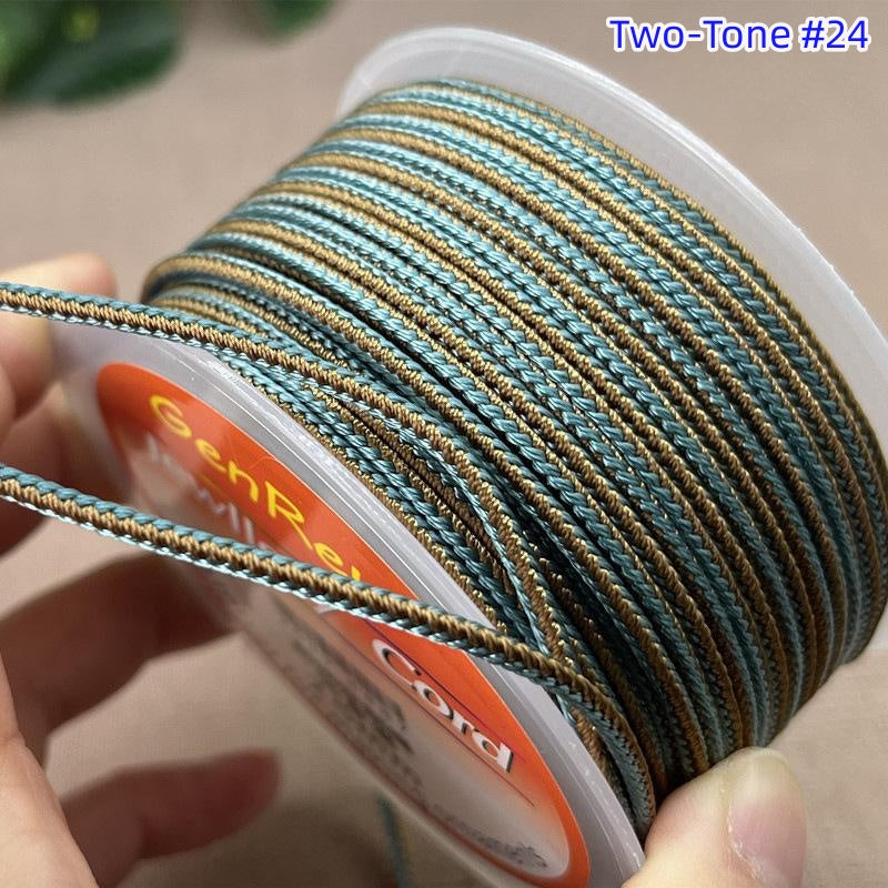 2.5mm Lucky Knot Braided Cord for Jade Pendant, Adjustable Necklace/Bracelet String, Single or Dual Color, DIY Jewelry Supplies