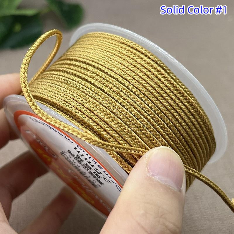 2.5mm Lucky Knot Braided Cord for Jade Pendant, Adjustable Necklace/Bracelet String, Single or Dual Color, DIY Jewelry Supplies
