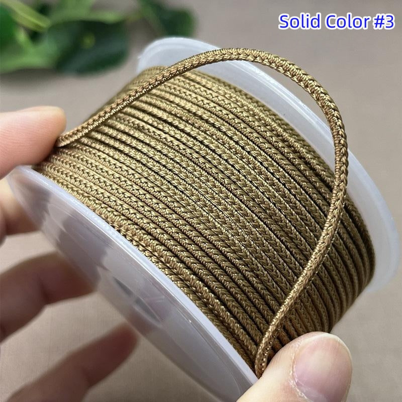 2.5mm Lucky Knot Braided Cord for Jade Pendant, Adjustable Necklace/Bracelet String, Single or Dual Color, DIY Jewelry Supplies