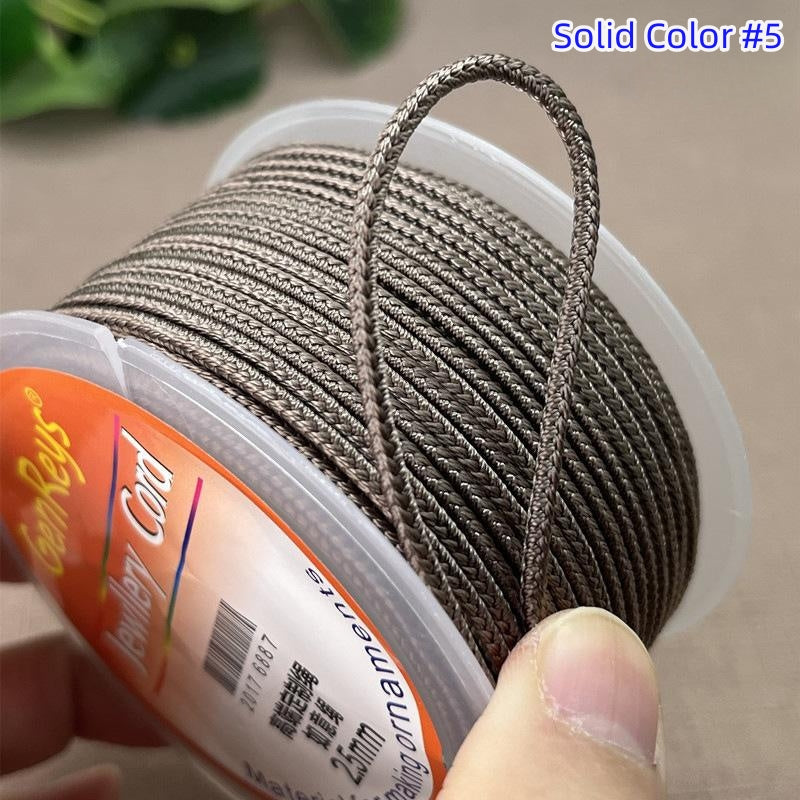 2.5mm Lucky Knot Braided Cord for Jade Pendant, Adjustable Necklace/Bracelet String, Single or Dual Color, DIY Jewelry Supplies