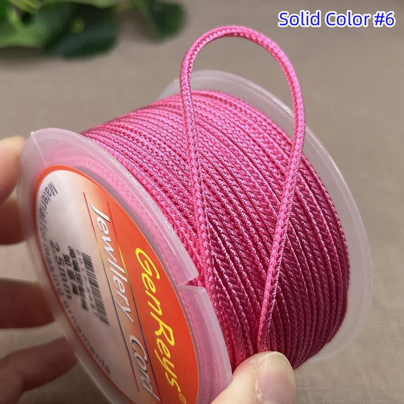 2.5mm Lucky Knot Braided Cord for Jade Pendant, Adjustable Necklace/Bracelet String, Single or Dual Color, DIY Jewelry Supplies