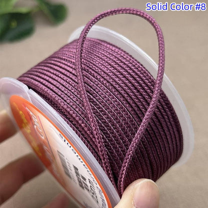 2.5mm Lucky Knot Braided Cord for Jade Pendant, Adjustable Necklace/Bracelet String, Single or Dual Color, DIY Jewelry Supplies