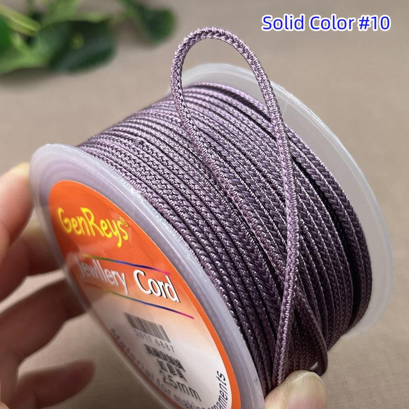 2.5mm Lucky Knot Braided Cord for Jade Pendant, Adjustable Necklace/Bracelet String, Single or Dual Color, DIY Jewelry Supplies