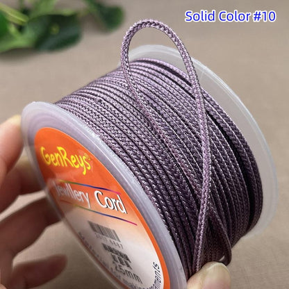 2.5mm Lucky Knot Braided Cord for Jade Pendant, Adjustable Necklace/Bracelet String, Single or Dual Color, DIY Jewelry Supplies