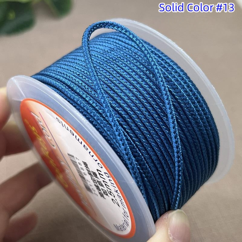 2.5mm Lucky Knot Braided Cord for Jade Pendant, Adjustable Necklace/Bracelet String, Single or Dual Color, DIY Jewelry Supplies