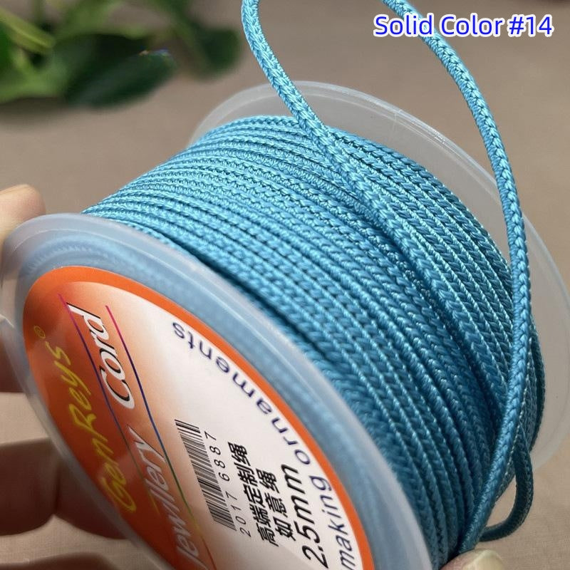 2.5mm Lucky Knot Braided Cord for Jade Pendant, Adjustable Necklace/Bracelet String, Single or Dual Color, DIY Jewelry Supplies