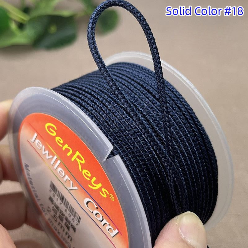 2.5mm Lucky Knot Braided Cord for Jade Pendant, Adjustable Necklace/Bracelet String, Single or Dual Color, DIY Jewelry Supplies