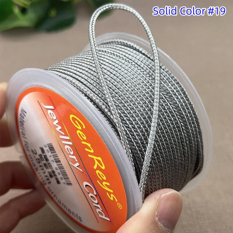 2.5mm Lucky Knot Braided Cord for Jade Pendant, Adjustable Necklace/Bracelet String, Single or Dual Color, DIY Jewelry Supplies